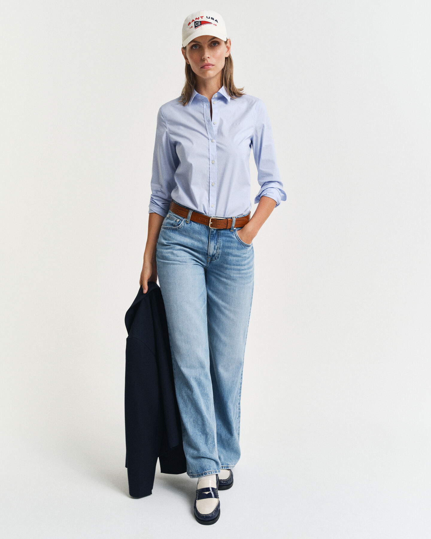 Chemise coupe slim en popeline