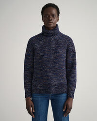 Meerkleurige trui met rolkraag