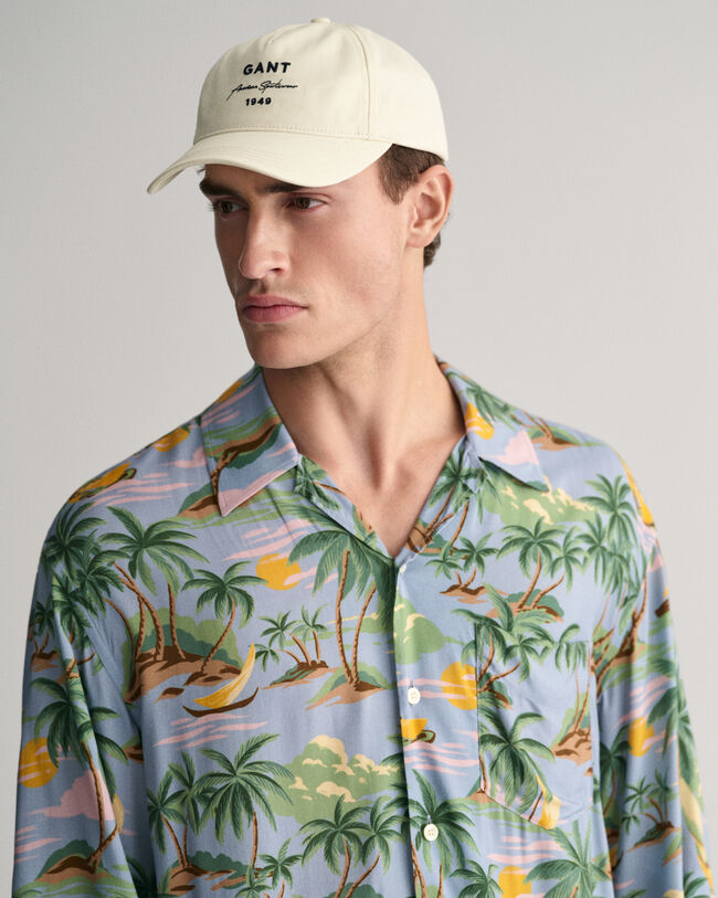 Chemise relaxed fit à manches courtes Hawaiian Print