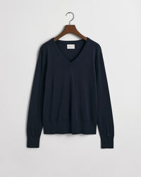 Pull col V en maille fine