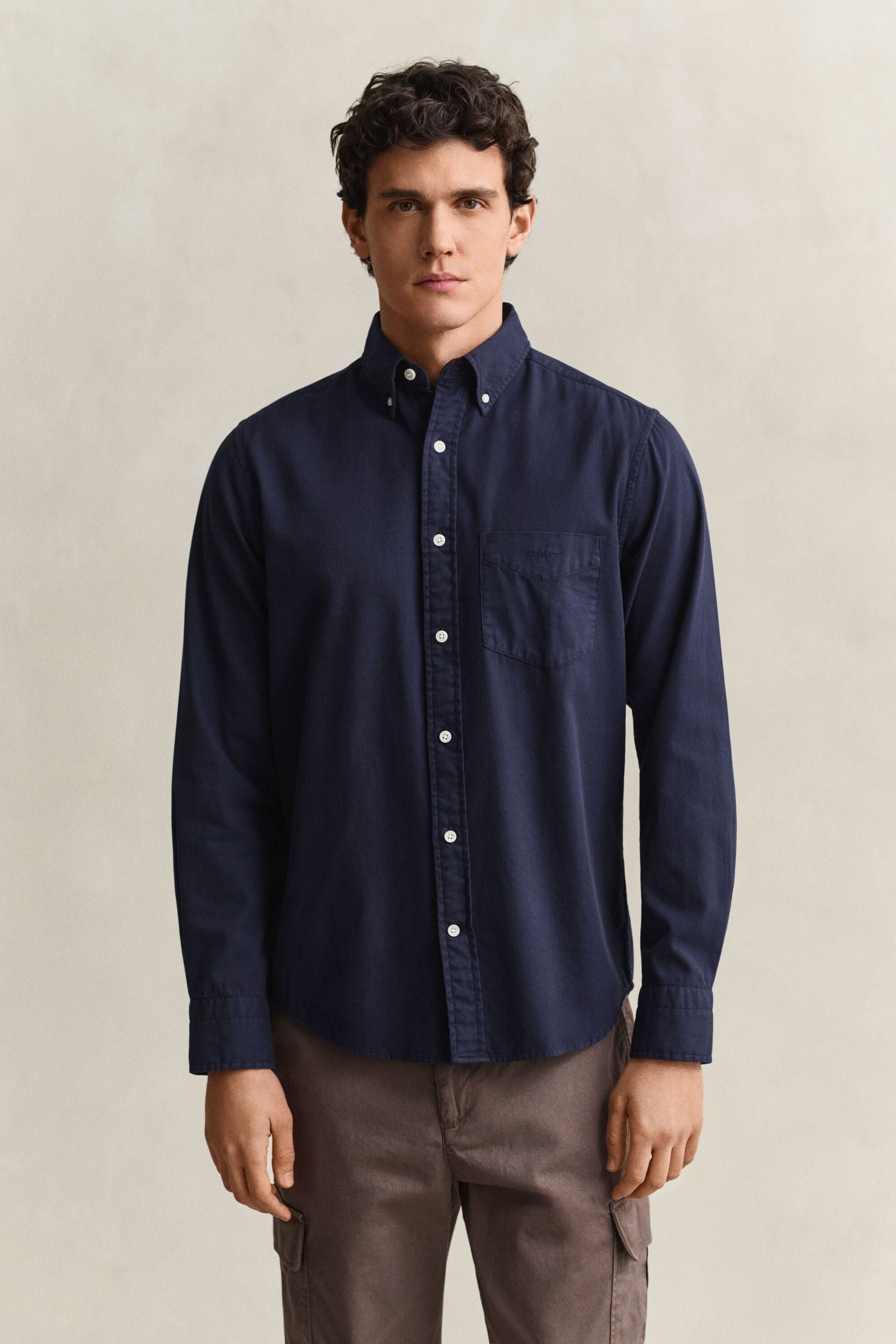 Chemise coupe regular en sergé
