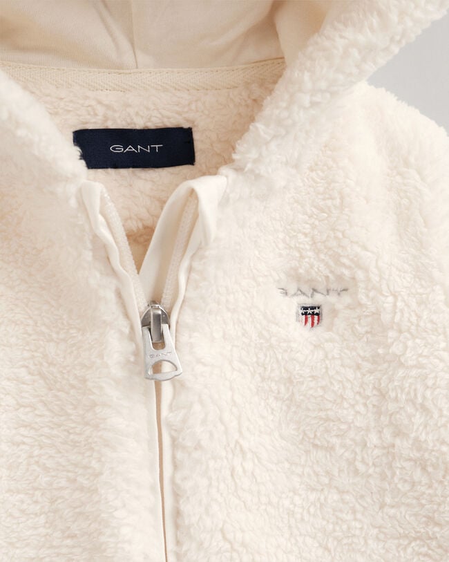 Baby set met hoodie met rits & broek van teddystof