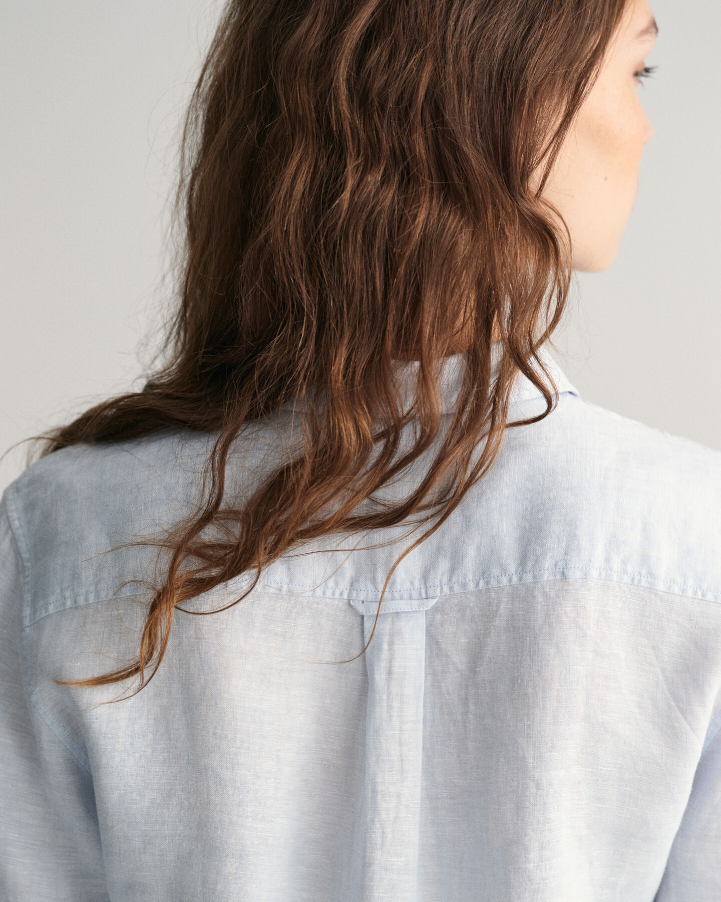 Chemise regular fit en chambray de lin