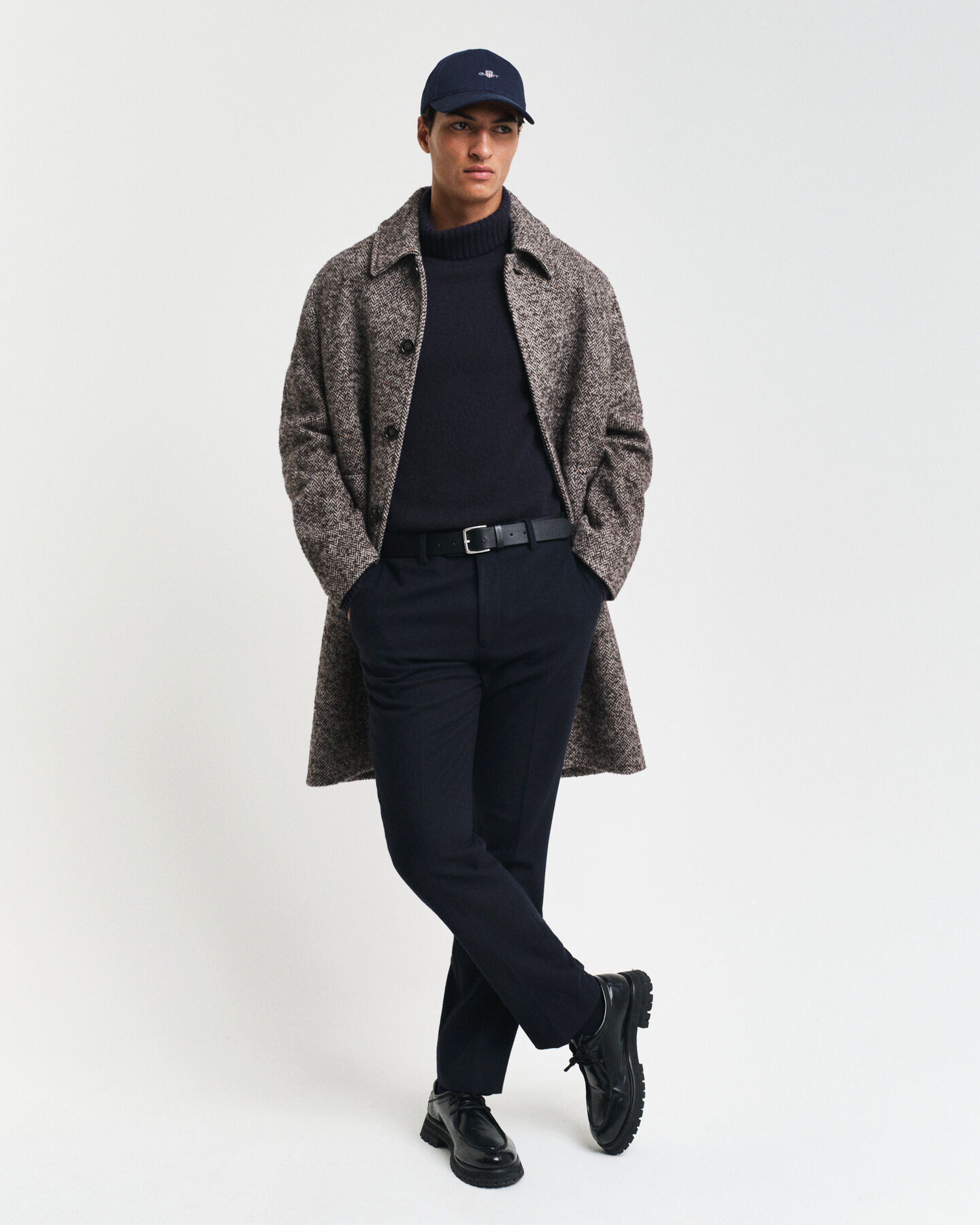 Pantalon de costume slim fit à chevrons