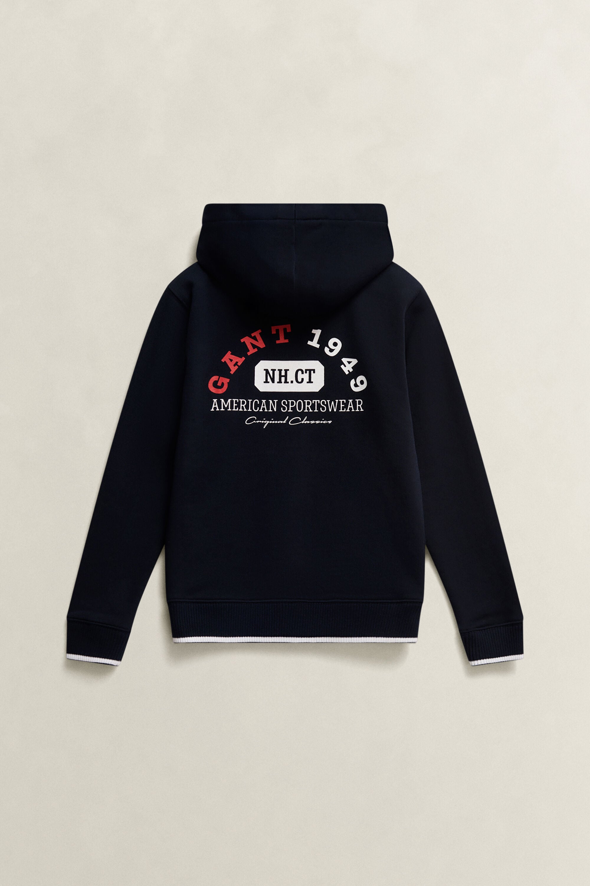 Boys Collegiate Graphic hoodie met ritssluiting
