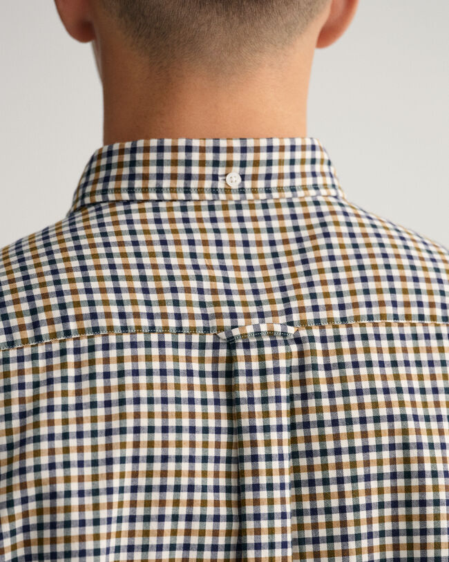 Regular Fit hemd van keperstof met Gingham-ruitje