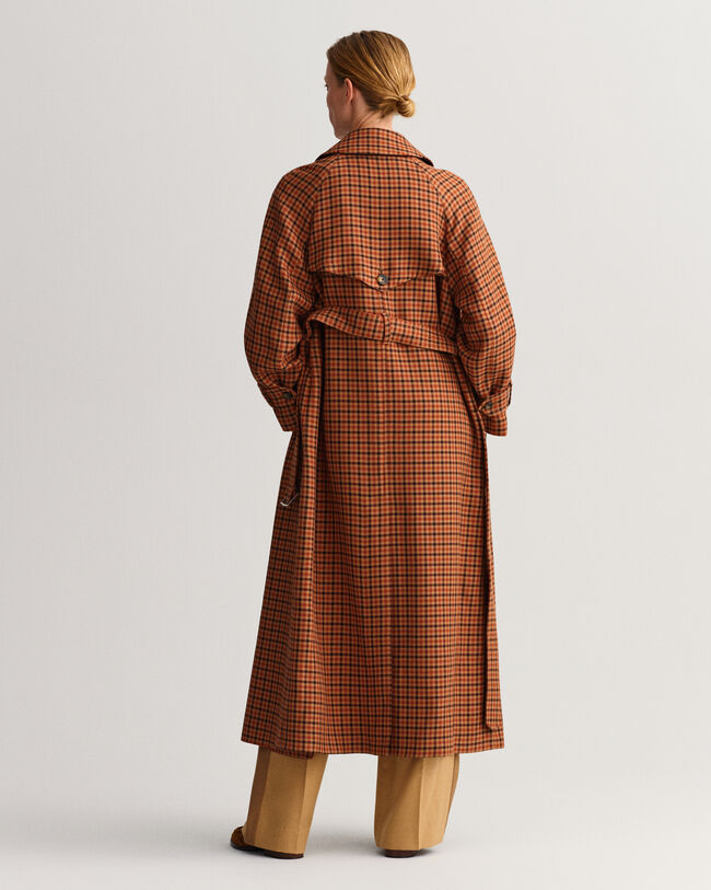 Geruite trenchcoat