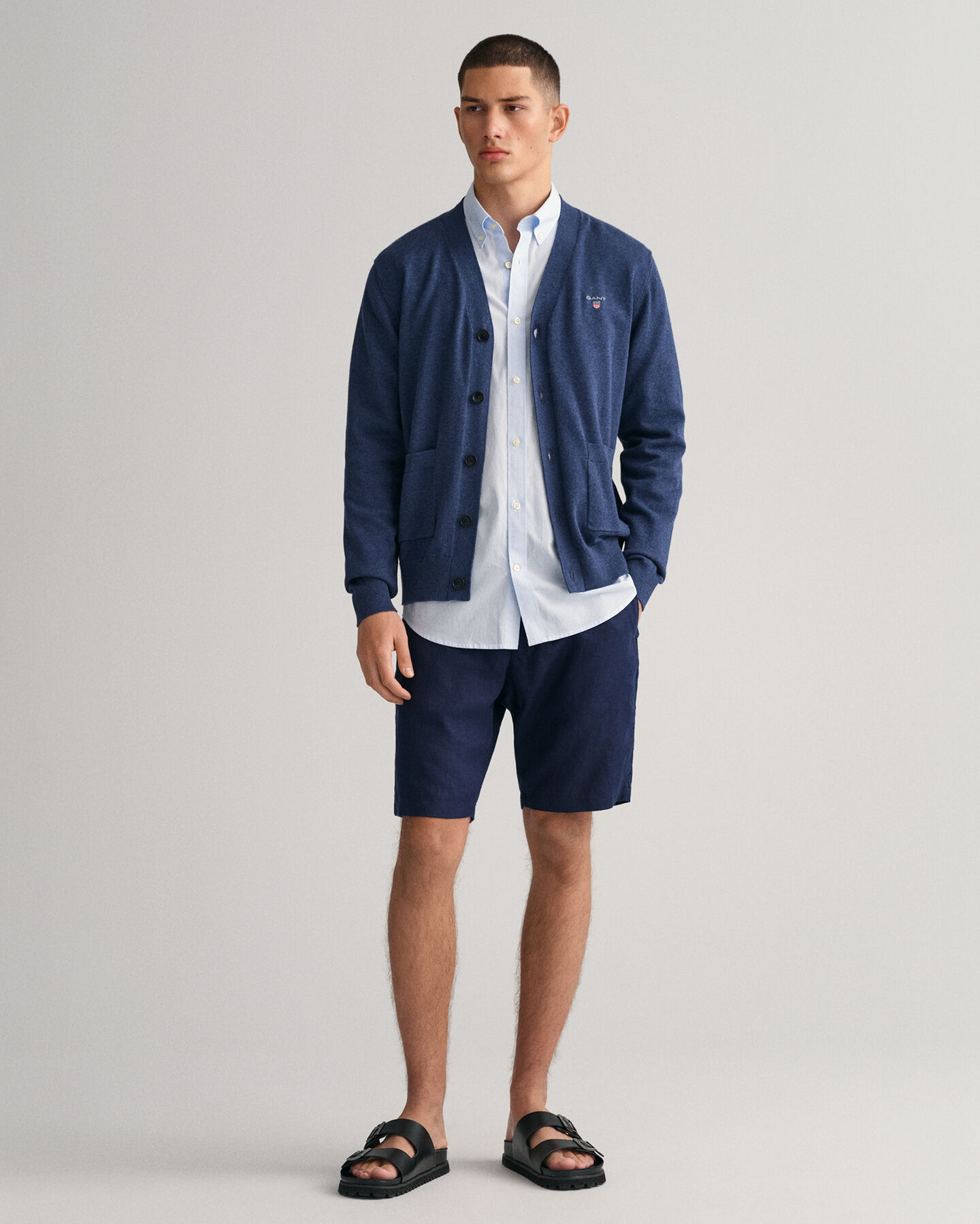 Cardigan col V en coton Classic