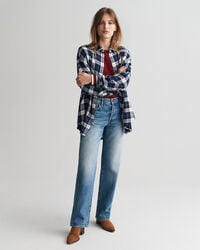 Chemise ultra-ample en flanelle à carreaux