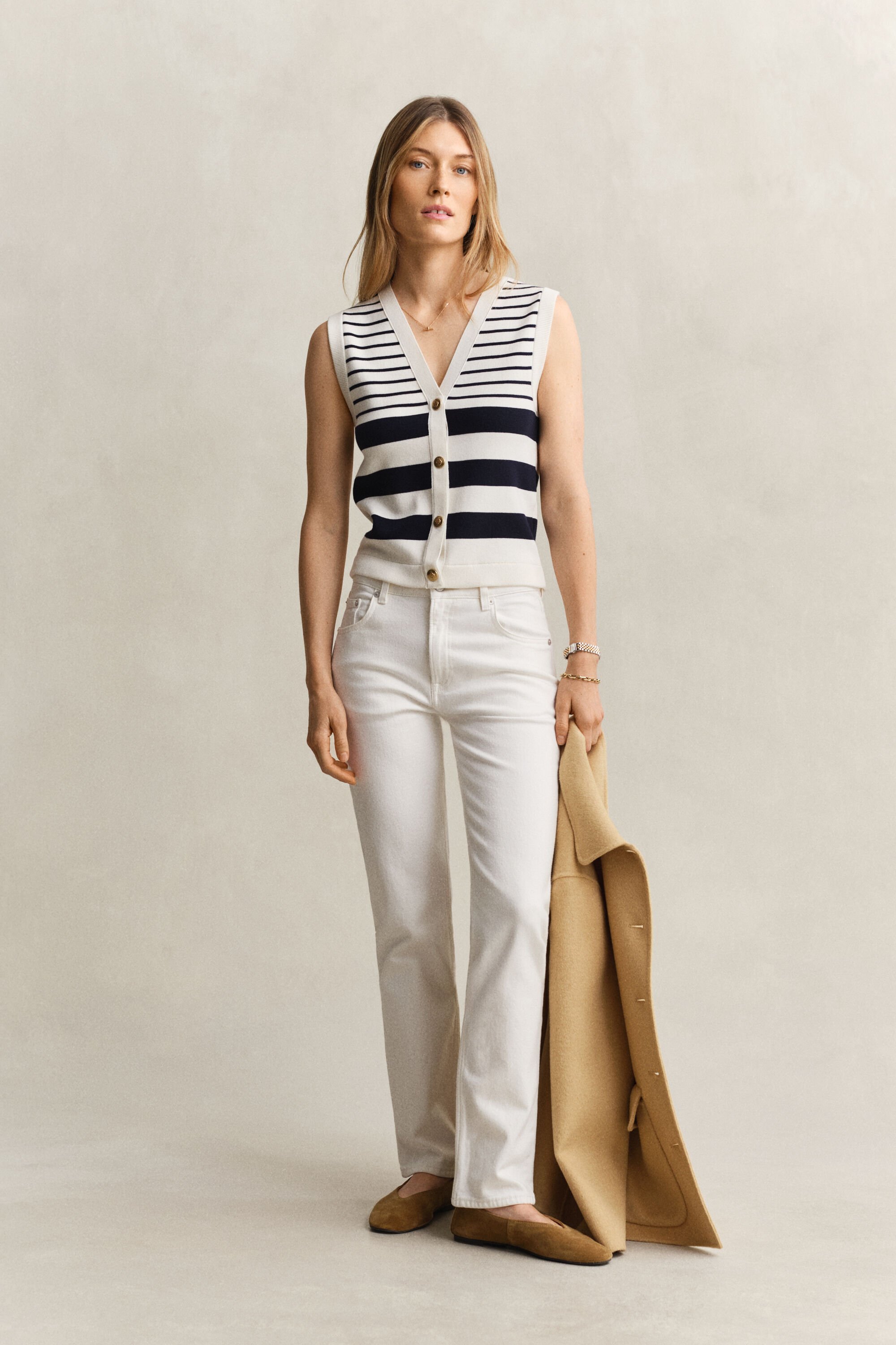 Stretchjeans met rechte pijpen