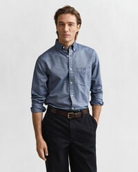 Chemise coupe regular en coton Oxford classique