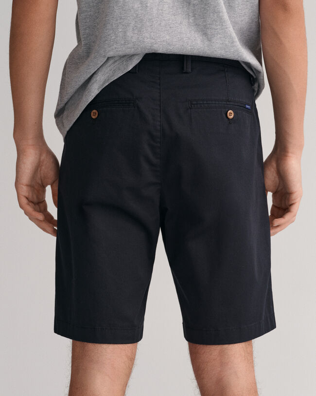 Short slim fit en sergé Hallden
