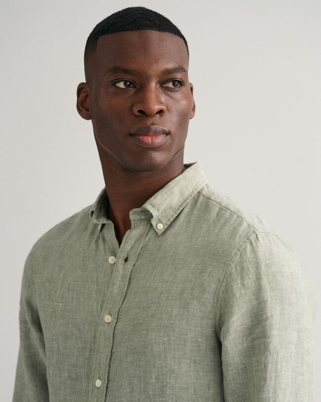 Slim Fit linnen hemd