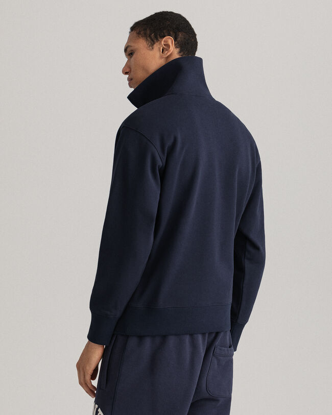 Retro Flag sweater met korte rits