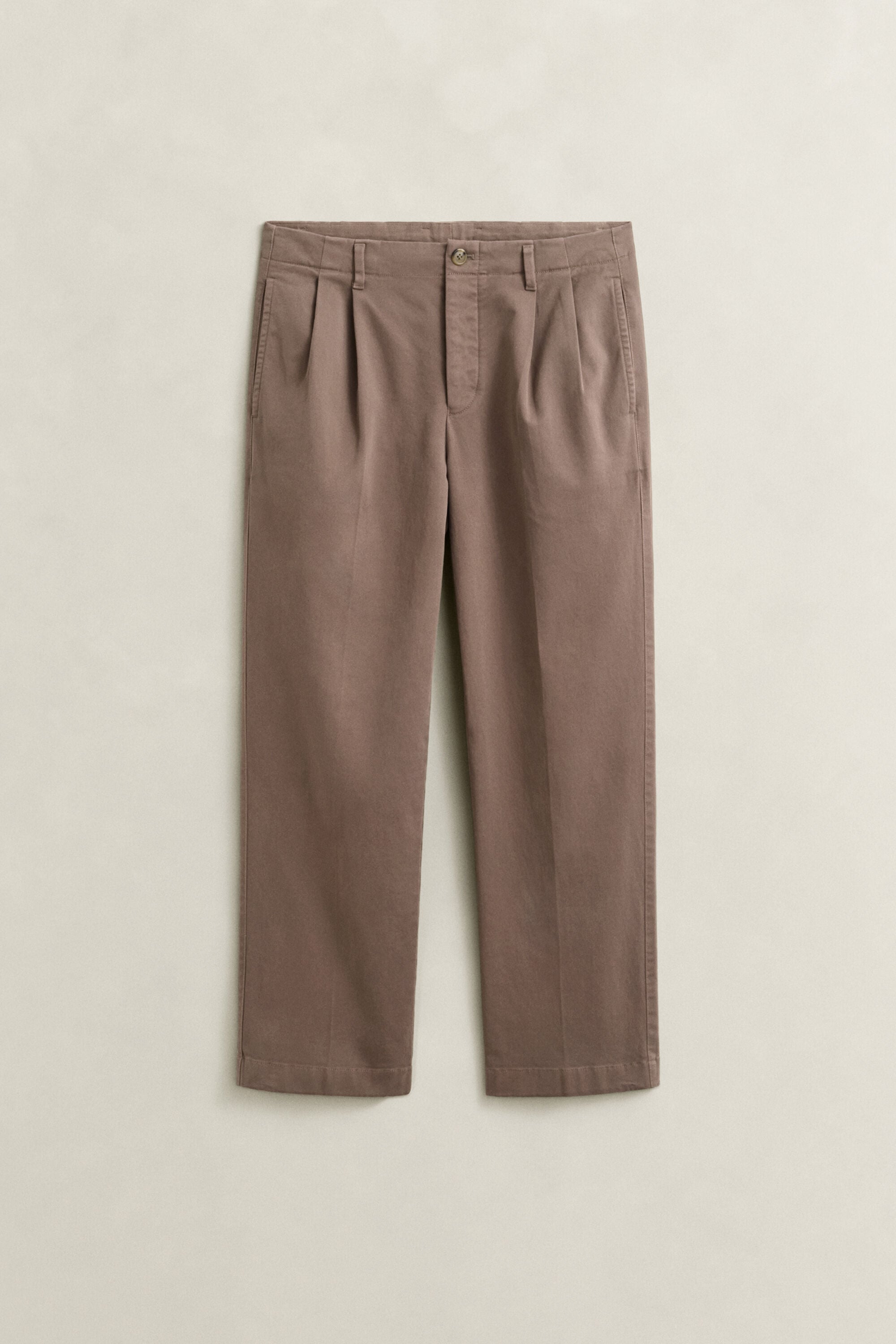 Pantalon chino en coton brossé