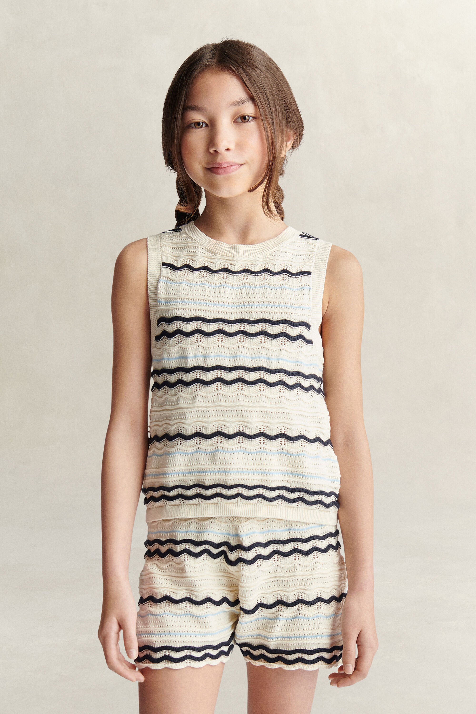 Pull sans manches en maille Ado Fille