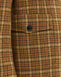 Veste blazer coupe décontractée en tweed à carreaux