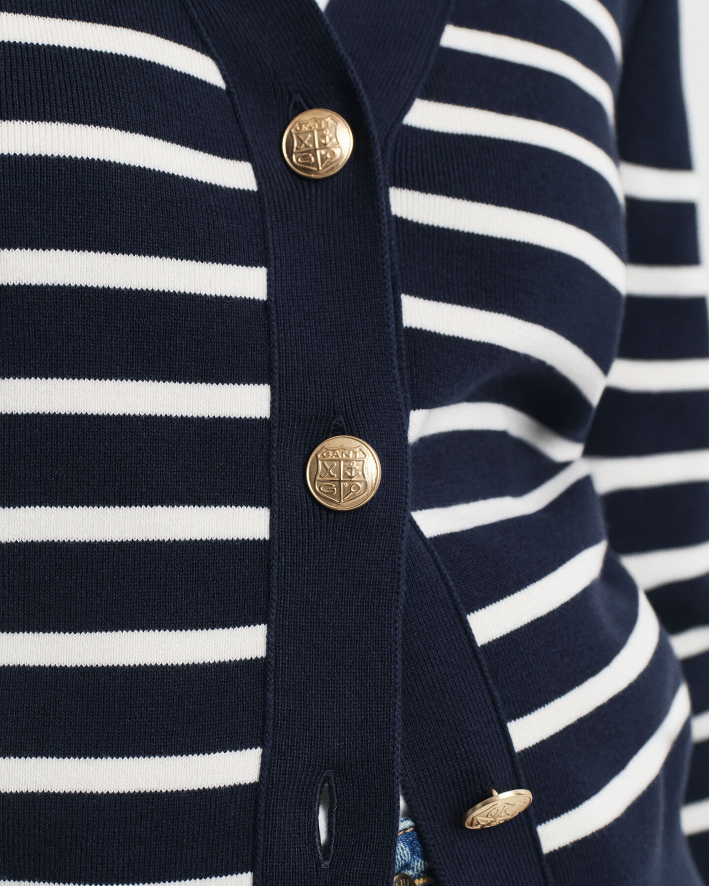 Cardigan en coton à rayures