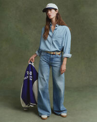 Oversized chambray hemd