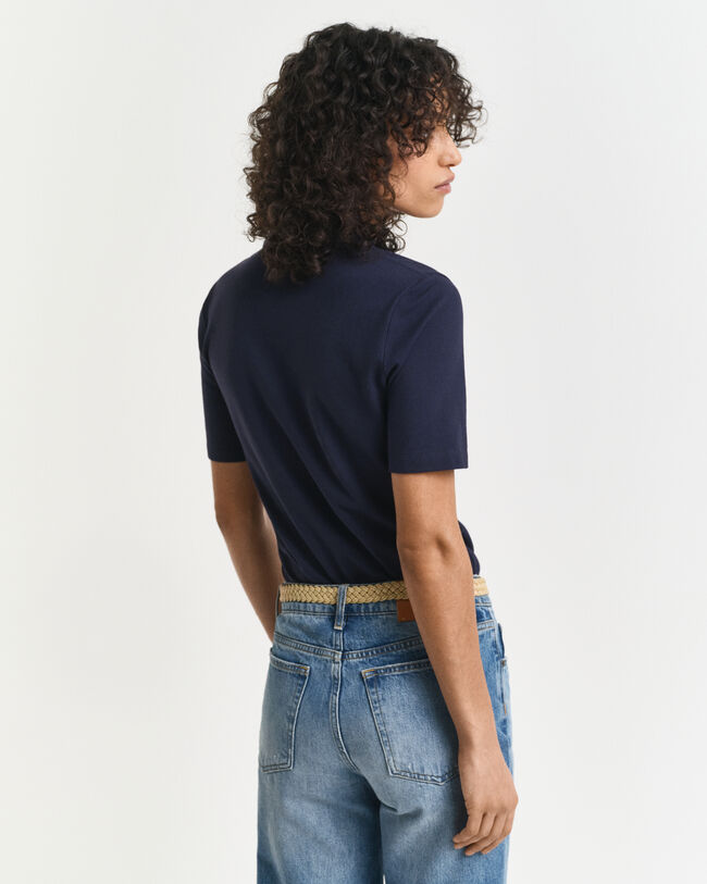 Polo en coton piqué Shield