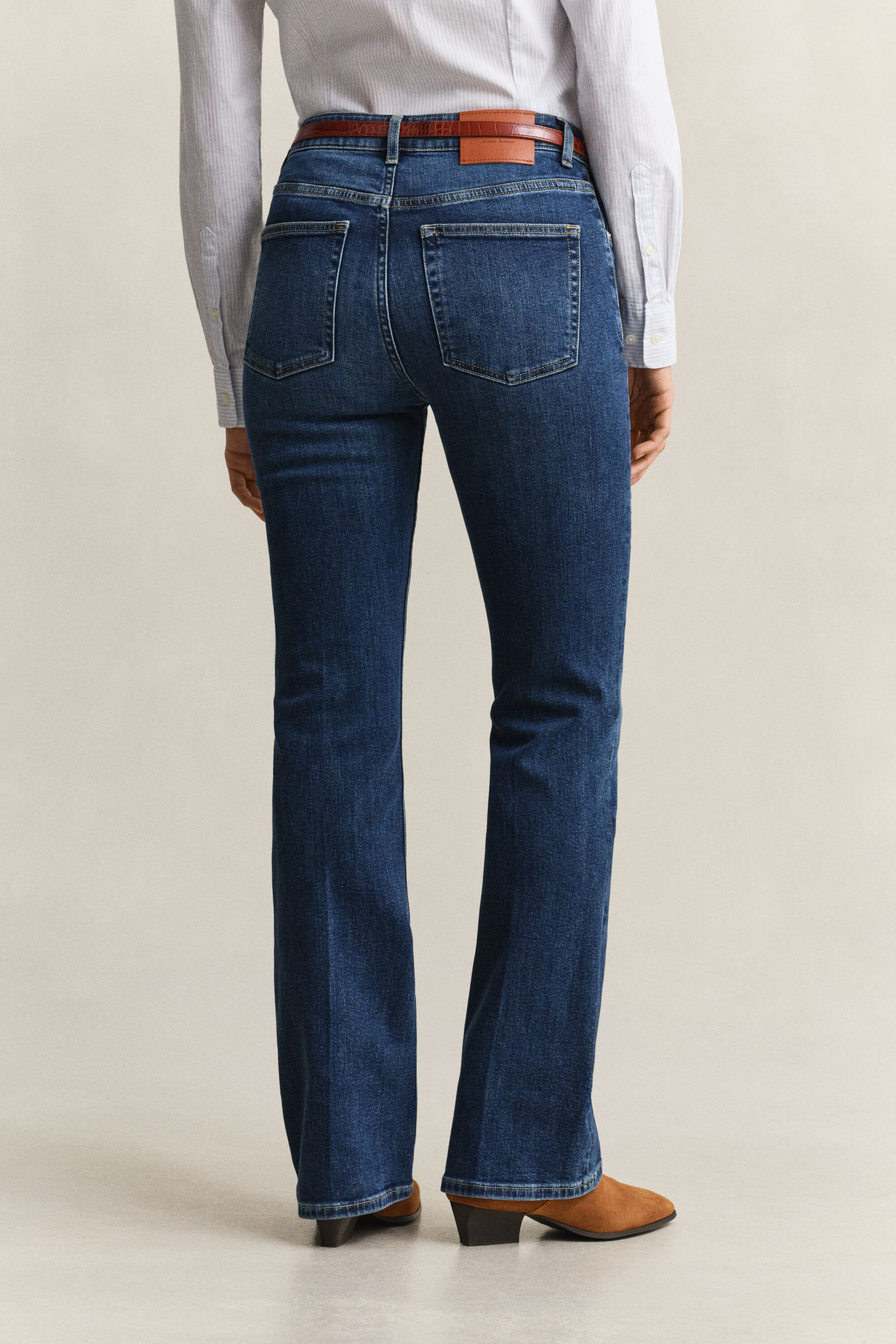 Jean stretch coupe slim évasé