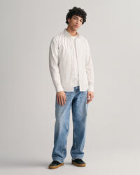 Slim Fit net hemd met krijtstreep