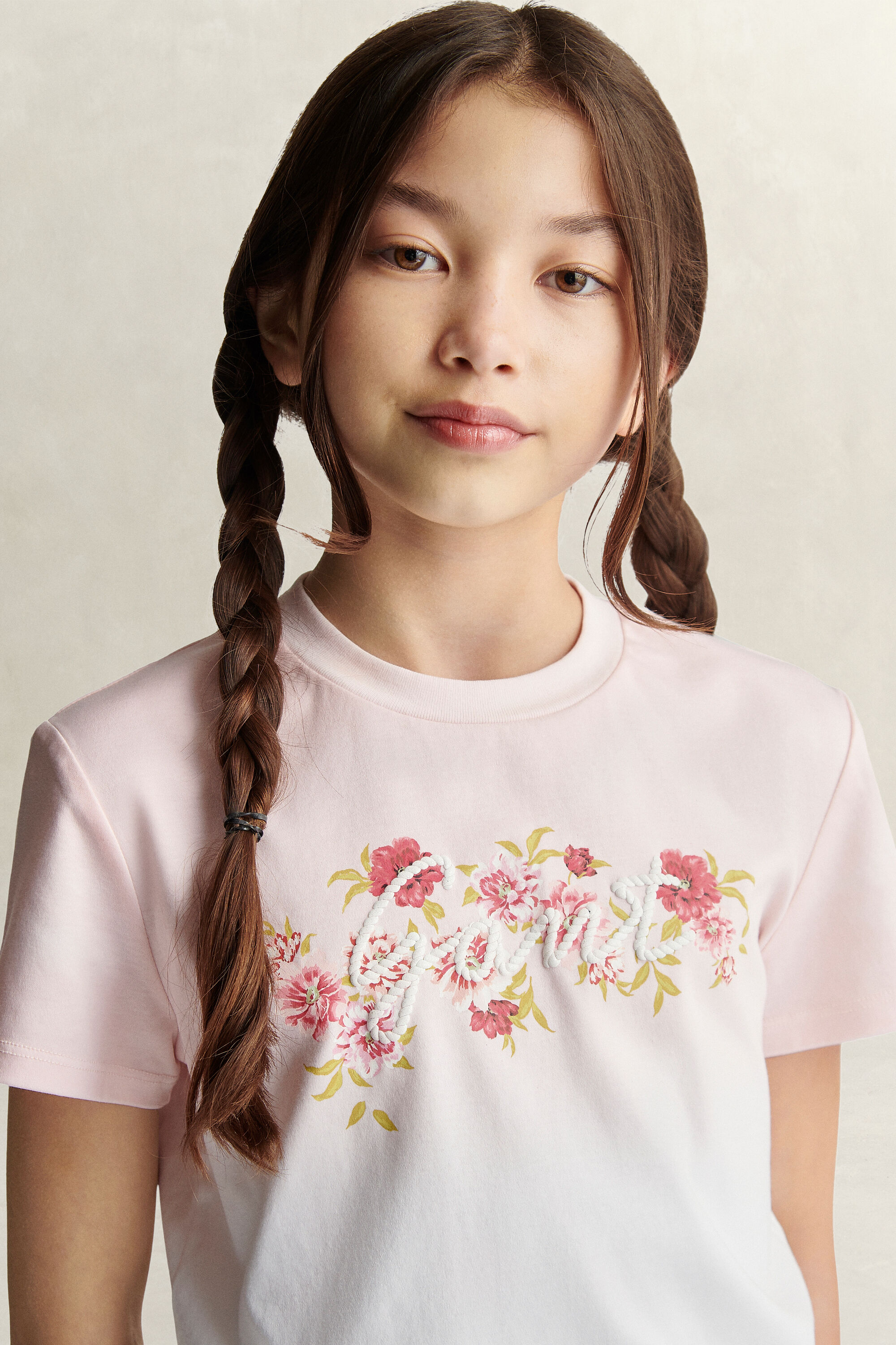 T-shirt avec logo floral Ado Fille