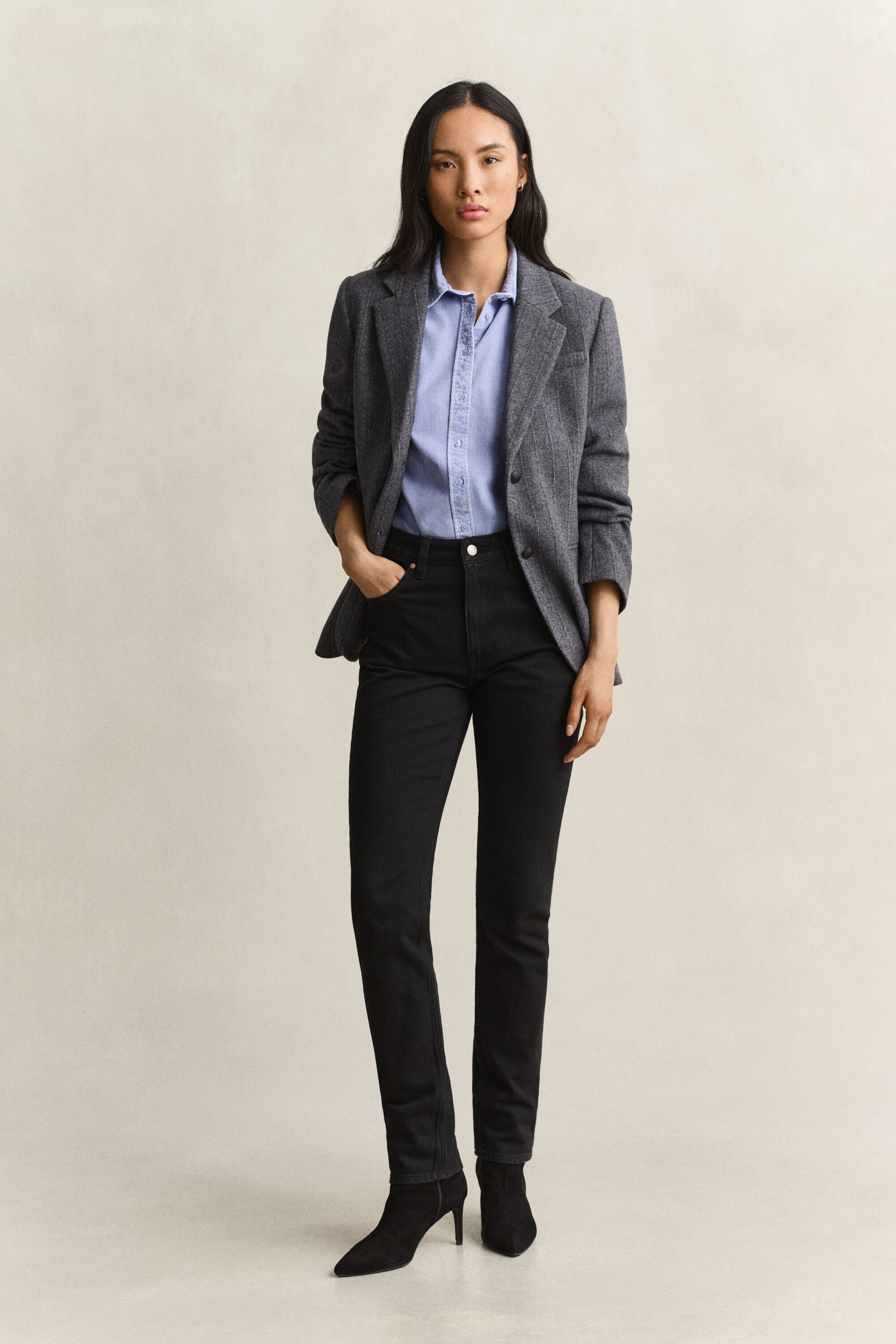 Chemise regular en velours côtelé