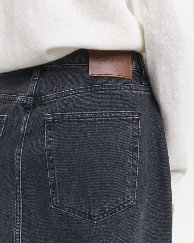 Denim minirok met knopen