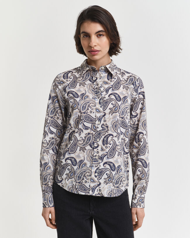 Paisley hemd van katoenen voile