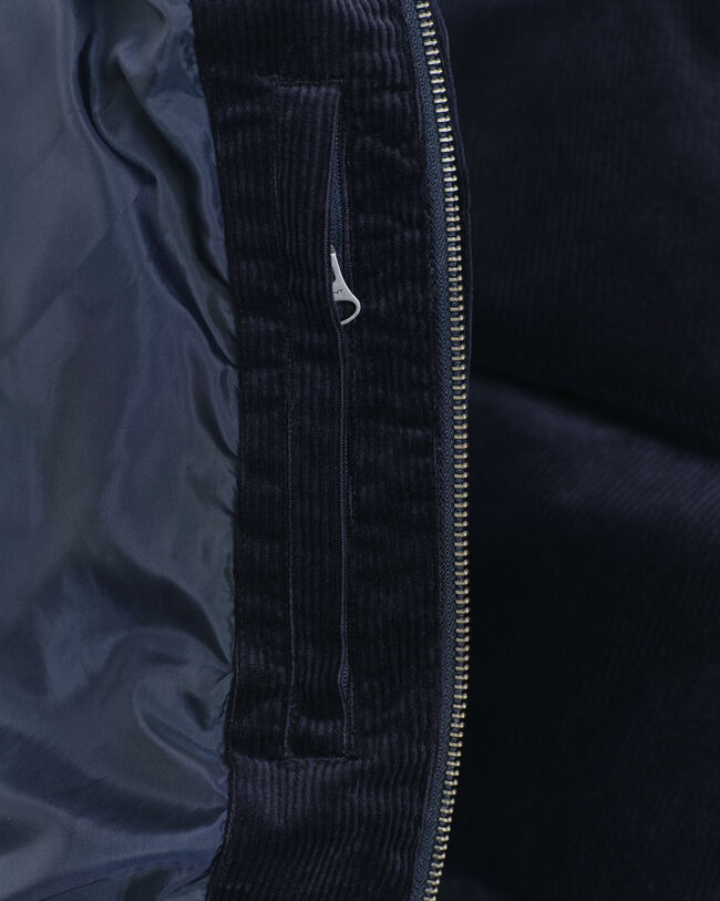 Doudoune en velours côtelé