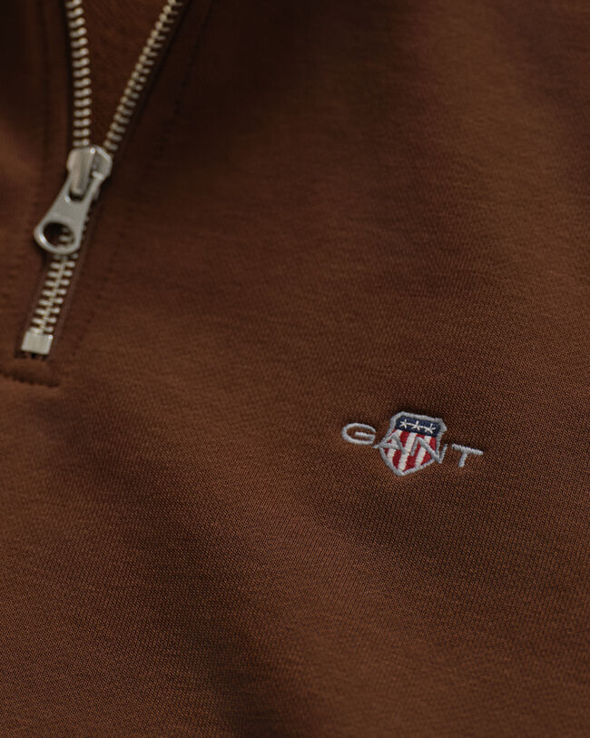 Shield sweatshirt met korte rits