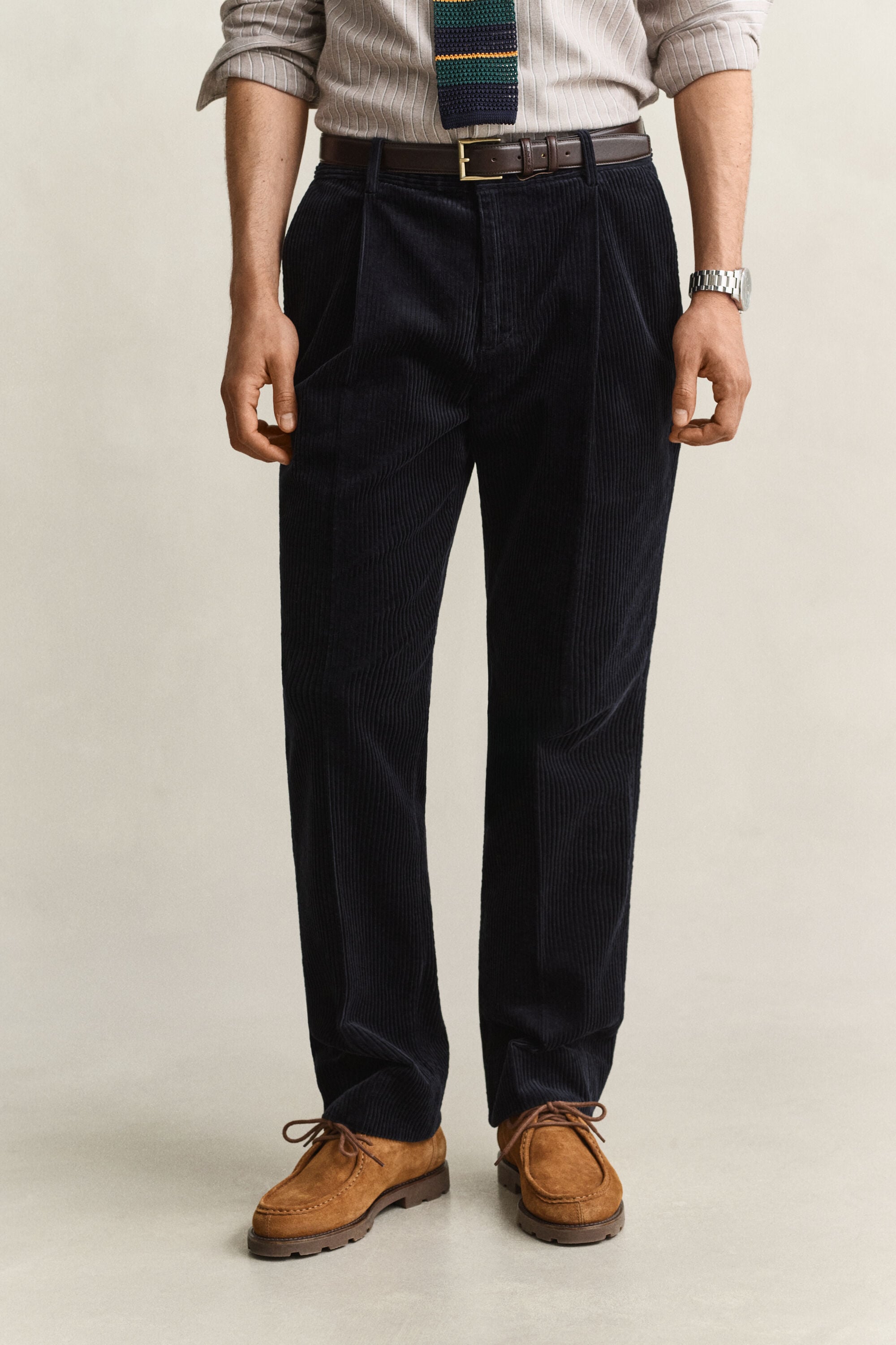 Pantalon de costume en velours côtelé