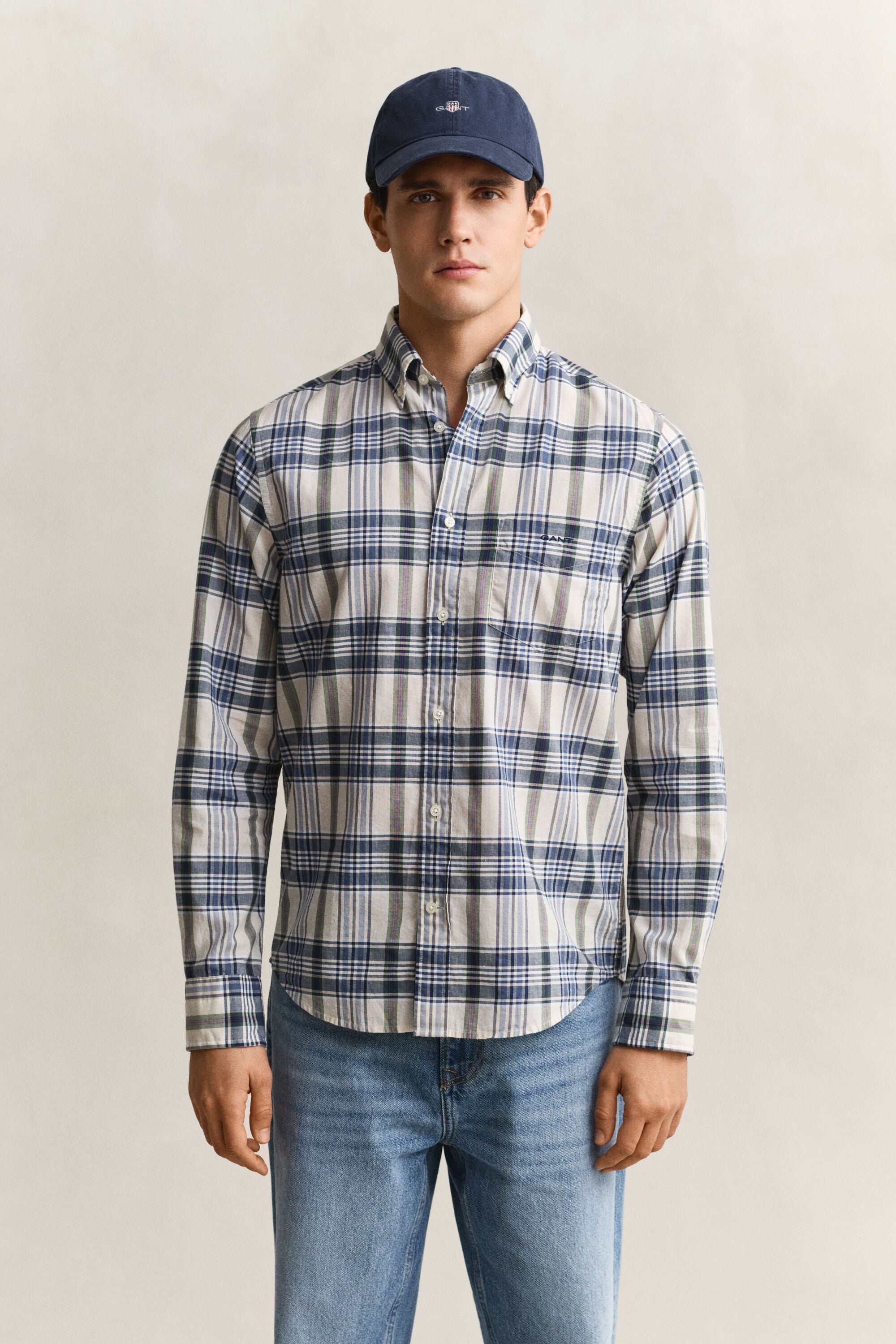 Chemise à carreaux madras