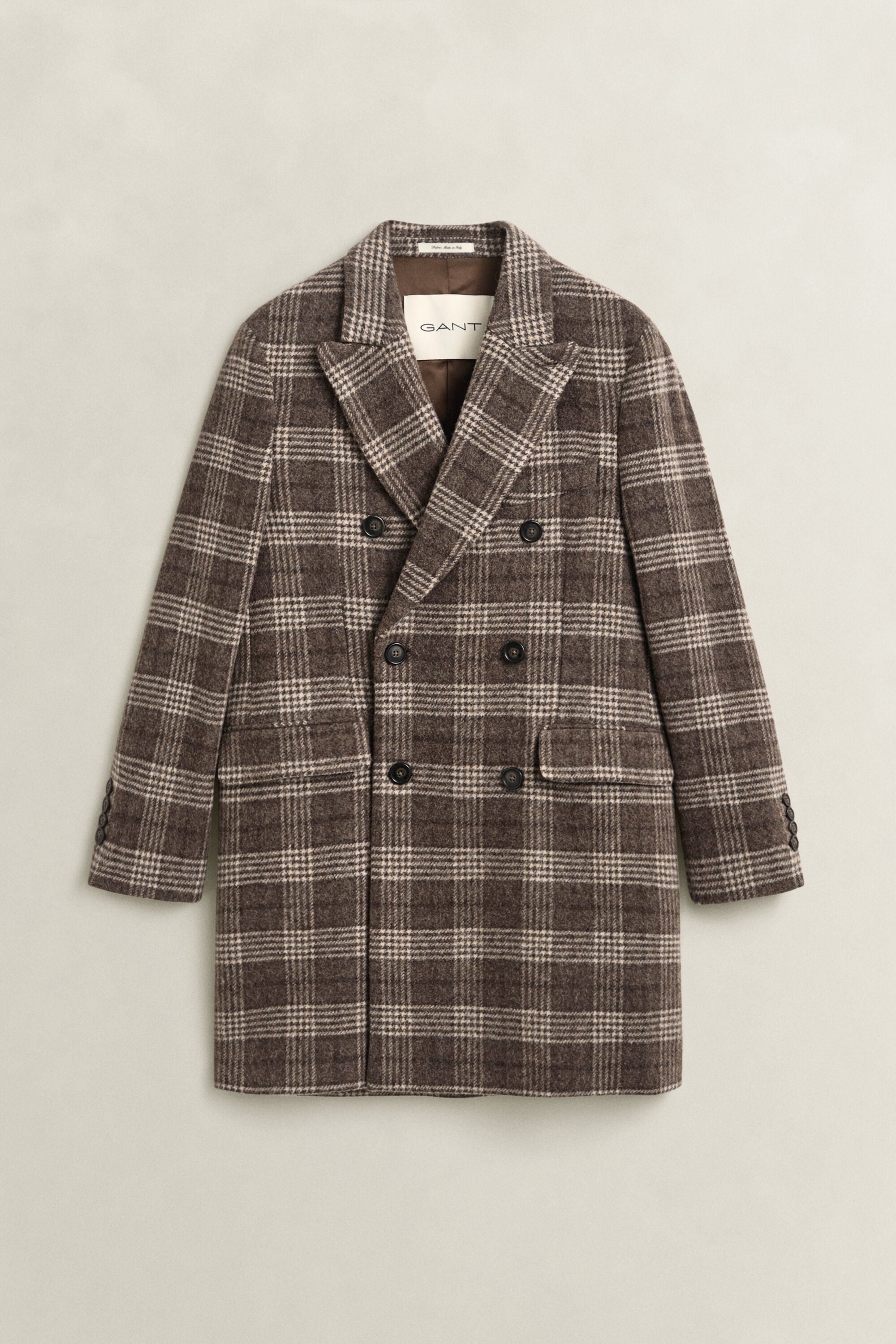 Manteau à boutonnage croisé en laine