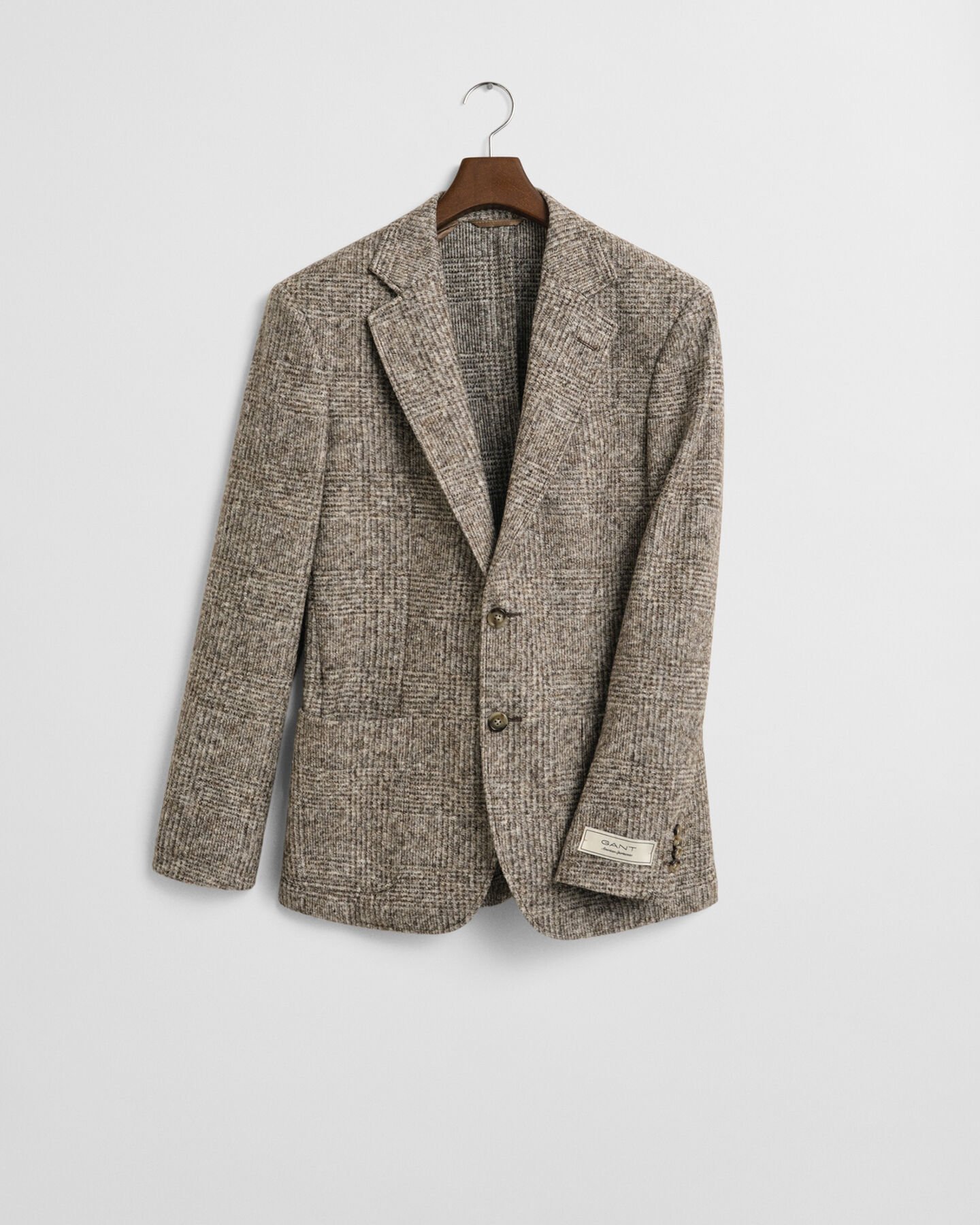 Veste blazer en maille à carreaux