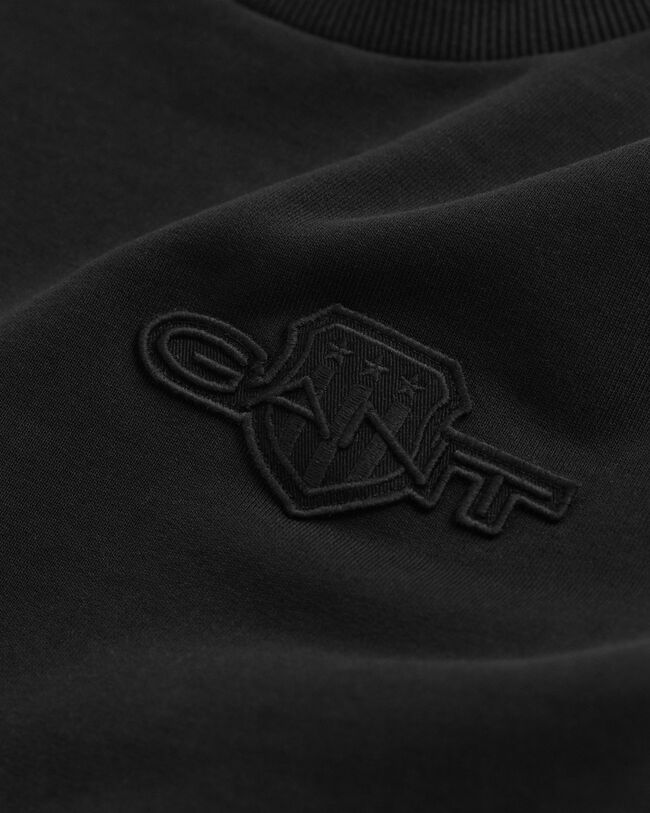 Tonal Shield sweatshirt met ronde hals