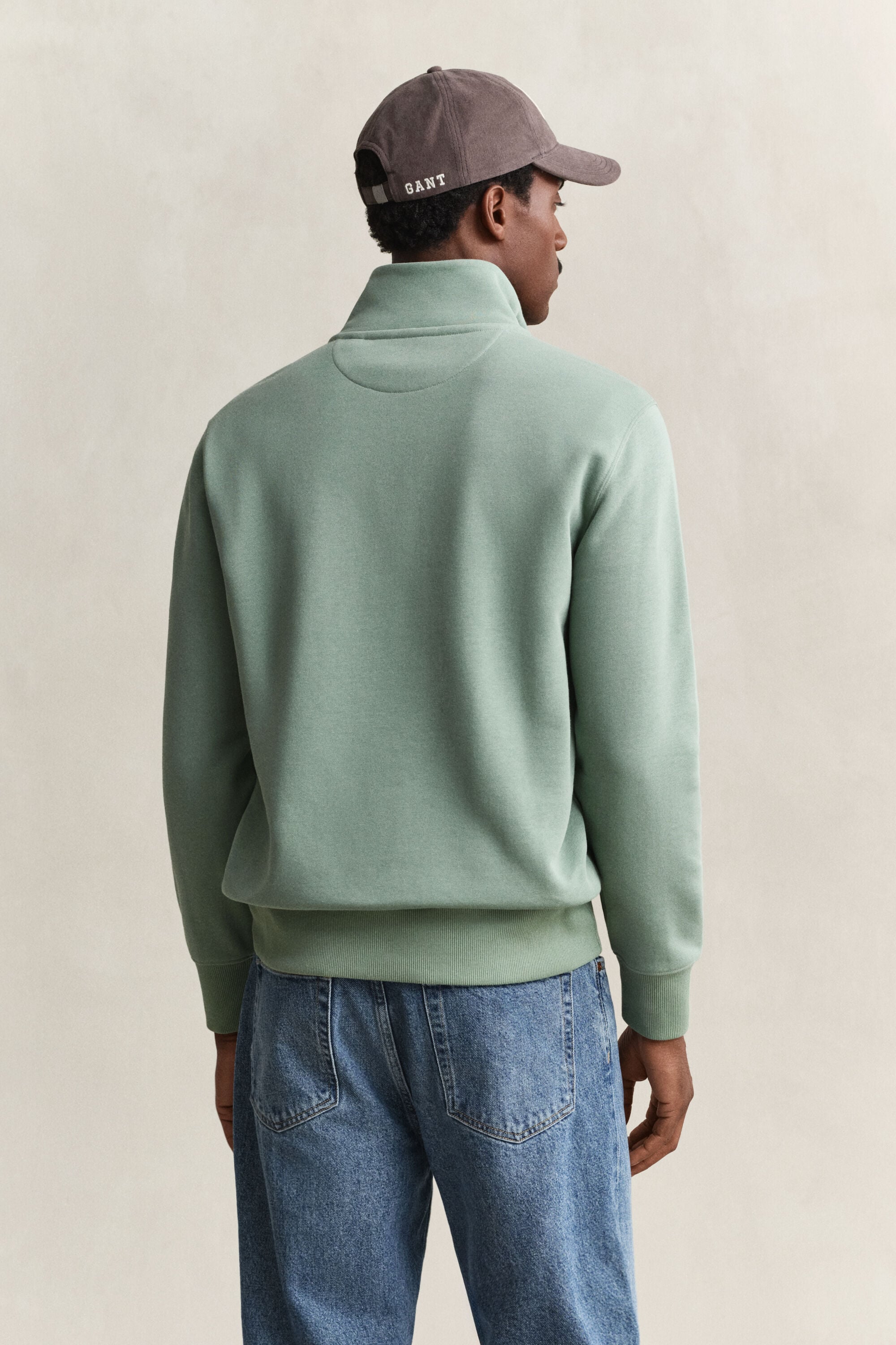 Shield sweatshirt met korte rits