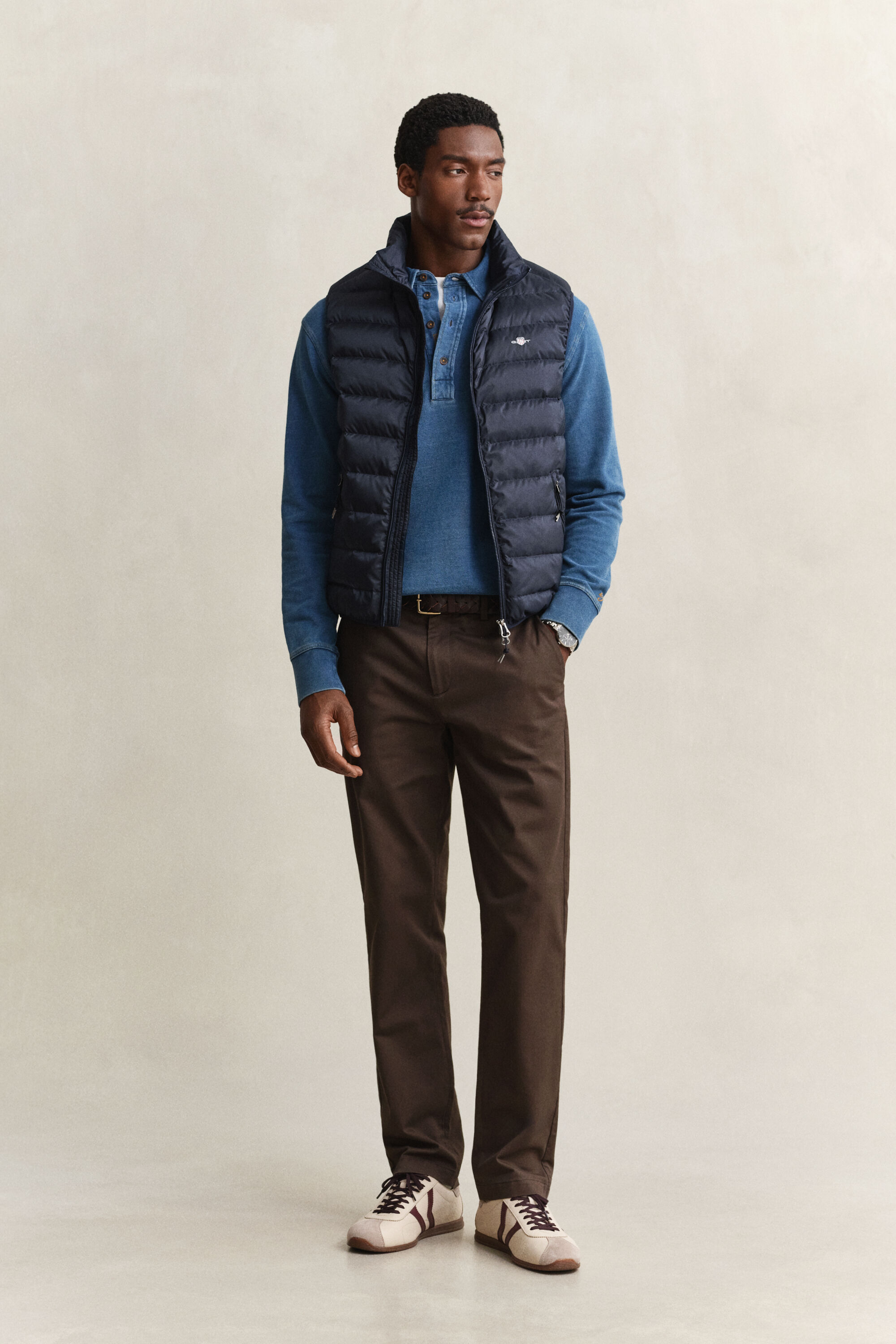 Lichte donsbodywarmer