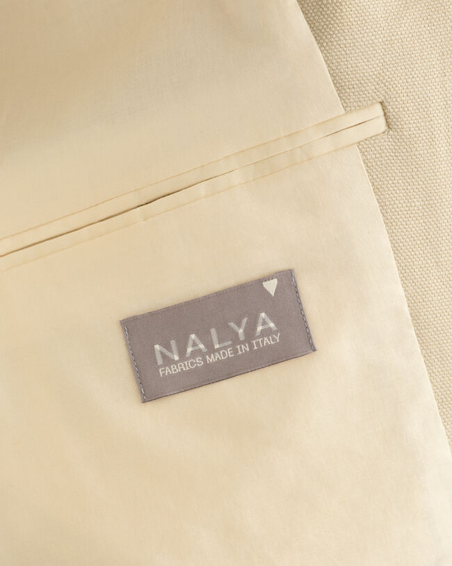 Veste de costume relaxed fit en coton et lin