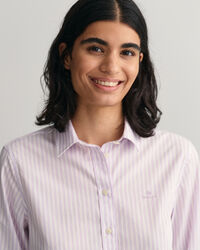 Chemise regular fit en popeline de coton à rayures