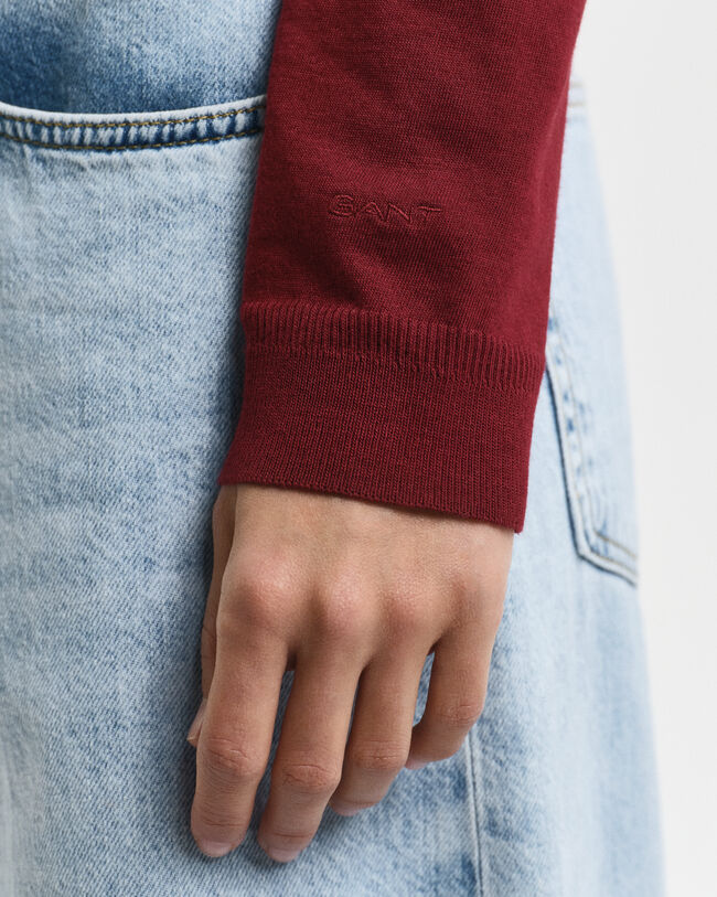 Naadloos poloshirt met lange mouwen