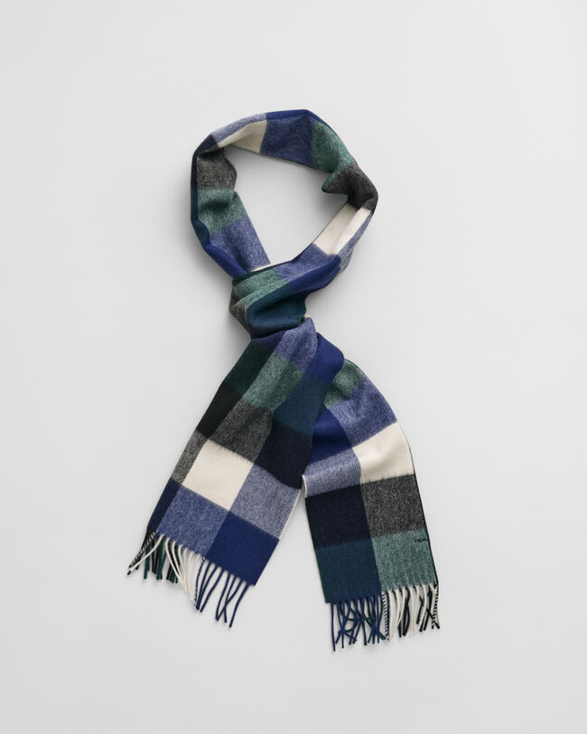 Geruite sjaal van merinoswol