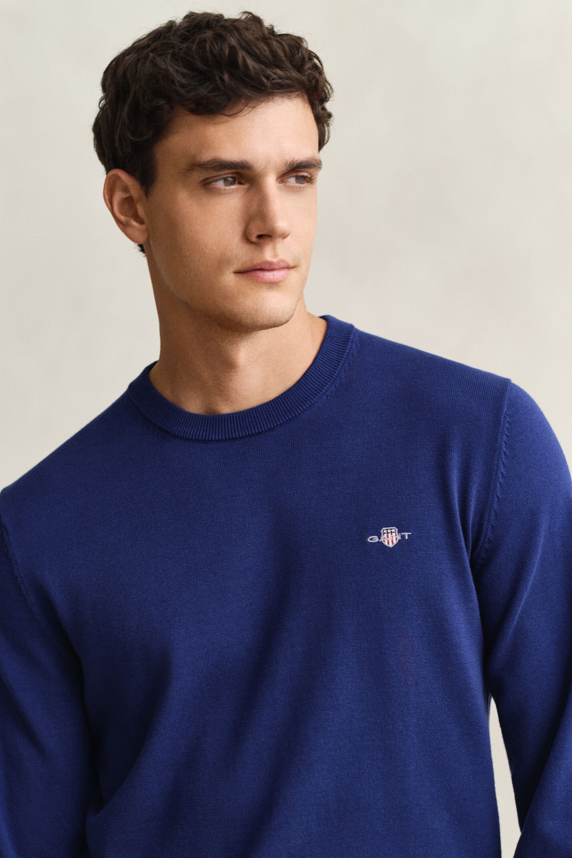 Pull col rond en coton