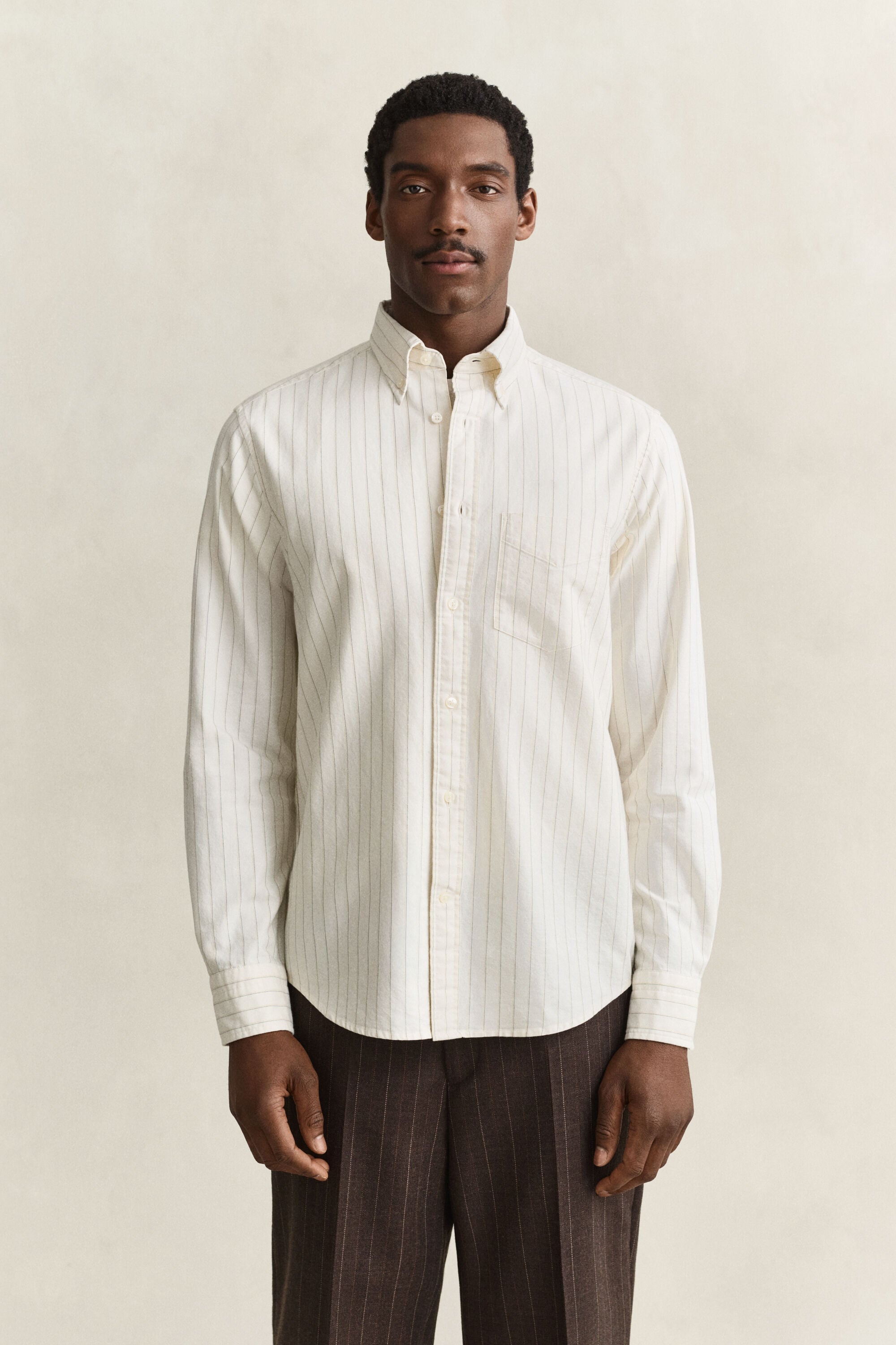 Chemise en coton Oxford à rayures Archive