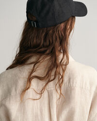 Linnen hemdjurk met korte mouwen