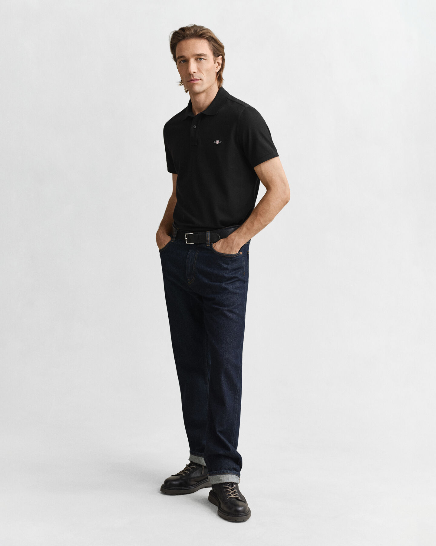 Regular Fit Shield piqué poloshirt