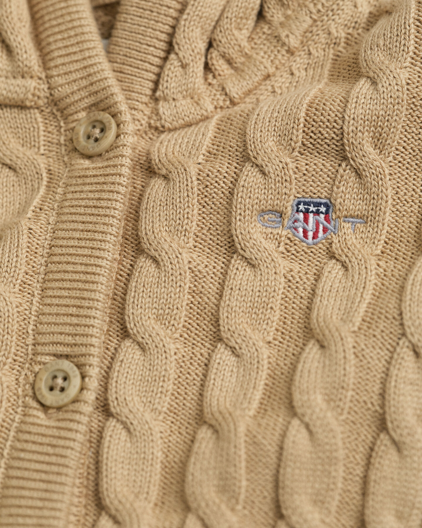 Baby kabelgebreid vest van katoen