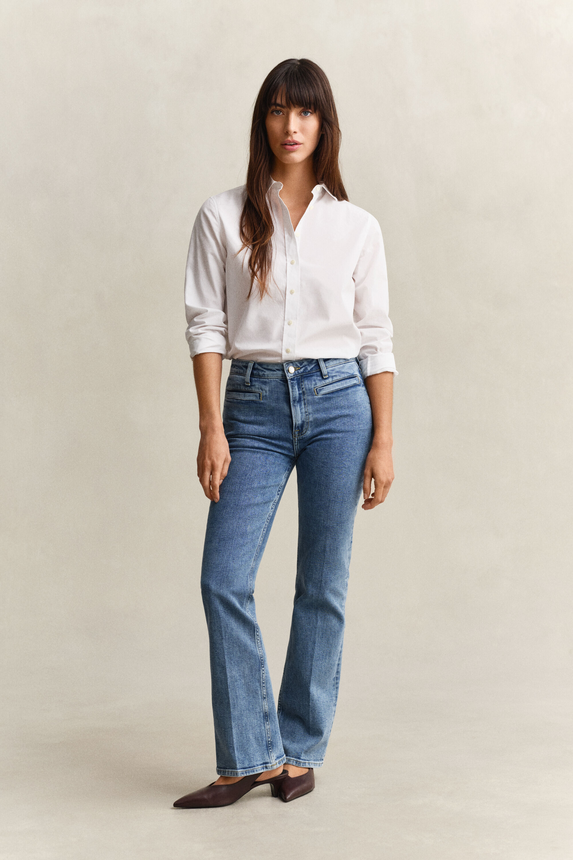 Jean évasé avec monogramme