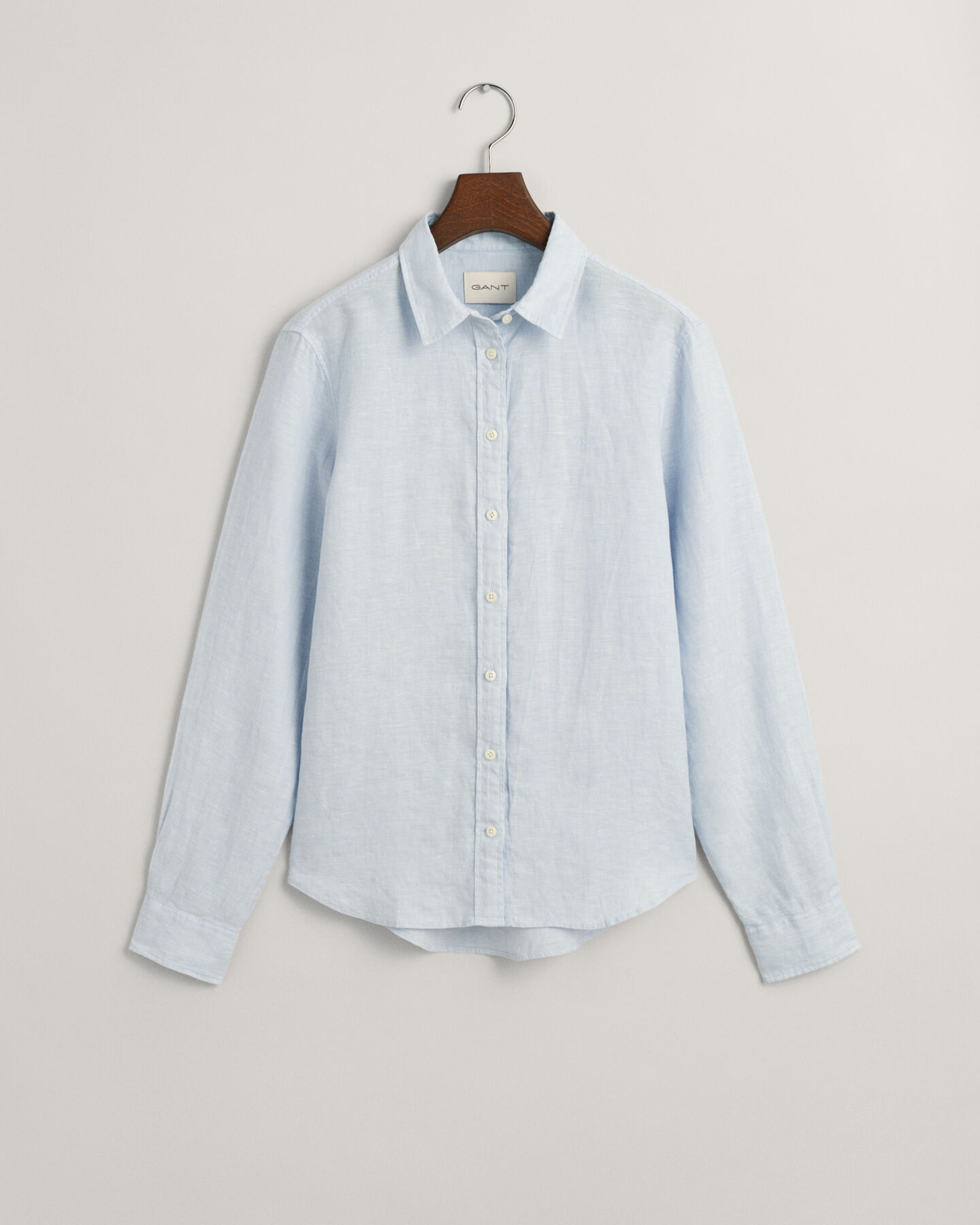 Chemise regular fit en chambray de lin